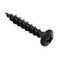 Rok 100 Pack Hardware 8 x 1 Coarse Deep Thread Pan Head Screws Black Phosphate Wood MDF