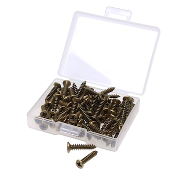 Mini Skater M3 16mm Bronze Cross Flat Head Tapping Wood Screws with Oxide and Wax Screws 100PCS