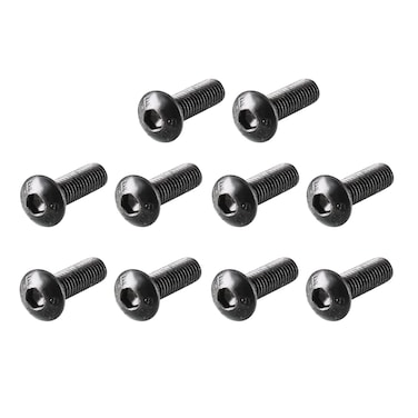 sourcing map uxcell M3 x 10mm Alloy Steel Hex Socket Button Head Screws Black 100 Pcs