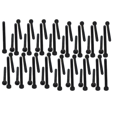 XunLiu 50PCS Grade 149 Alloy Steel Hex Socket Head Cap Screws Allen Wrench Drive Knurled Screws Black M25 28MM