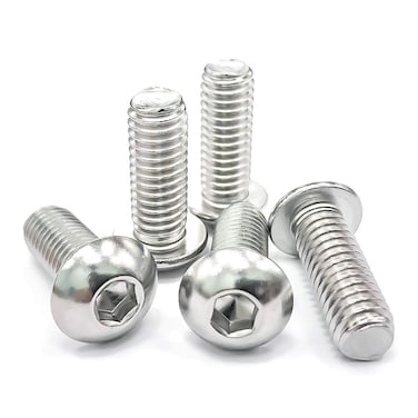 Eastlo Fastener 3816 x 1 Button Head Socket Cap Screw 304 Stainless Steel Internal hex Drive Fully Threaded 3816 x 1