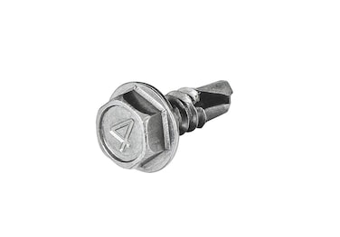 STRONGPOiNT Hex Washer Head 410 Stainless Screws 8 SelfDrilling 818 Thread x 12 Long HEX410850100