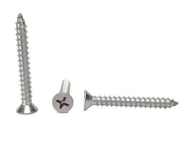 Chenango Supply 14 X Stainless Phillips Flat Head Sheetmetal Screw 34 to 3 in Listing 100 Sheet Metal Screws 82 Degrees 14 X 2 S35D04200