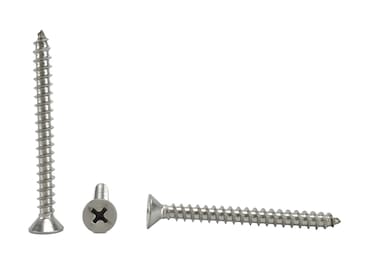 Chenango Supply 10 X Stainless Phillips Flat Head Sheetmetal Screw 12 to 2 in Listing 100 Sheet Metal Screws 82 Degrees 10 x 2 S35D10200