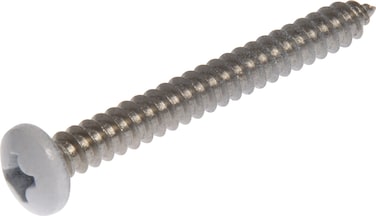 The Hillman Group 44442 10 x 34Inch White Pan Head Phillips Sheet Metal Screw Stainless Steel 15Pack