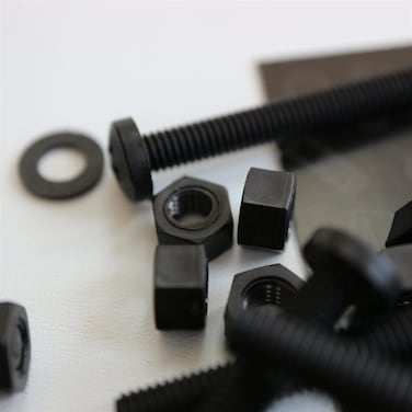 Caterpillar Red 20 x Black Philips Pan Head Screws Polypropylene PP Plastic Nuts and Bolts Washers M5 x 40mm Acrylic Water Resistant AntiCorrosion Chemical Resistant 1364 x 13764