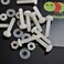 Caterpillar Red 50 x Nylon Pan head crosshead plastic machine screws M4 x 20mm Plastic Bolts Nuts  Washers 532 x 2532