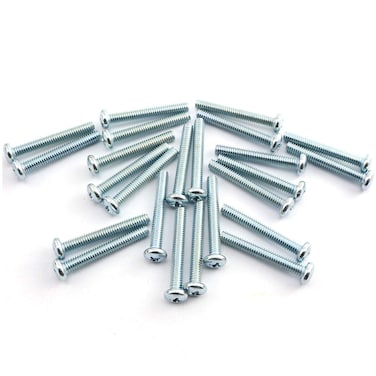 Pro Bamboo Kitchen Machine Screws Zinc Plated Carbon Steel Mounting Hardware Fitting Fastening Accessories Cross Slotted Round Phillips Head Screw Bolt 832 x 114 ZC832x11424