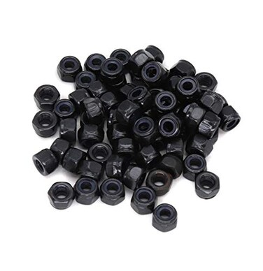 cSeao 100pcs Black M5 X 08MM Nylon Lock Nuts Inserted Hex Self Clinching Lock Nuts