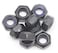 binifiMux 10Pcs M10 x 15mm Black Hex Nylon Insert Self Lock Nuts Carbon Steel Zinc Plated