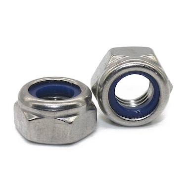 Fullerkreg M8x125mm DIN985 SelfLocking Nylon Insert Hex Lock NutsStainless Steel A270304188Plain FinishQuantity 50pcs