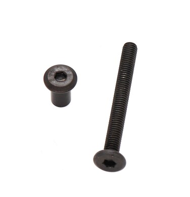 binifiMux 10Pack M6x65mm Black Socket Cap Screws Barrel Nuts Kit for Crib Furniture Bed with M6 x 12mm Barrel Nuts