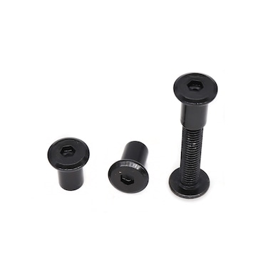 binifiMux 10Pack M8 x 60mm Countersunk Rivet Socket Cap Connecting Bolts Cap Nuts Assortment Kit for Furniture Connecting