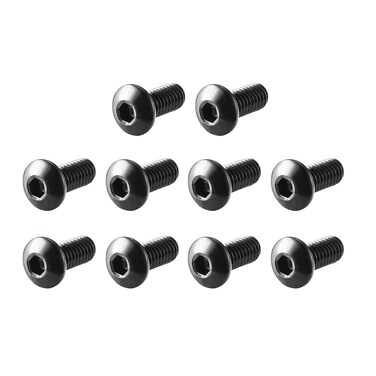 sourcing map uxcell M25x6mm Thread Button Head Hex Socket Cap Screw Bolt 100pcs