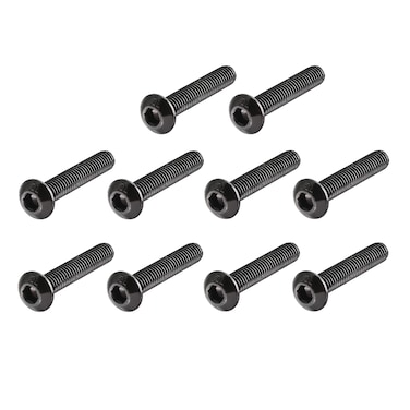 sourcing map uxcell M3x16mm Thread Button Head Hex Socket Cap Screw Bolt 100pcs