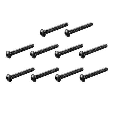 uxcell M4x30mm Thread Button Head Hex Socket Cap Screw Bolt 50pcs