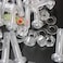Caterpillar Red Pack of 60 Transparent Clear Plastic Acrylic M6 x 40mm Nuts  Bolts Washers Acrylic Plastic Screws 1564 x 13764