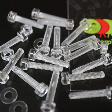 Caterpillar Red 50 x Polycarbonate socket head hex head plastic machine screws M4 x 20mm Plastic Bolts Nuts  Washers 532 x 2532
