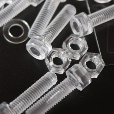 Caterpillar Red 50 x Polycarbonate socket head hex head plastic machine screws M5 x 20mm Plastic Bolts Nuts  Washers 1364 x 2532