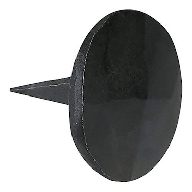 A29 Set of 12 1 14 x 1 Inch Approx Round Pyramid Decorative Iron NailsClavos Natural Black Iron Finish