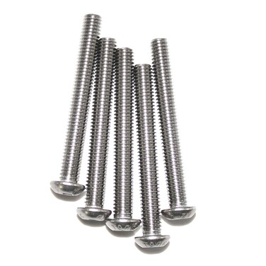 Fullerkreg Button Head Hex Drive Screw Passivated 188 Stainless Steel M10 mm Thread M10 x 50 mm