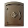 Qualarc MCLDC1401BRZ Manchester Scroll Logo Door Column Mount Locking Drop Chute Mailbox Bronze