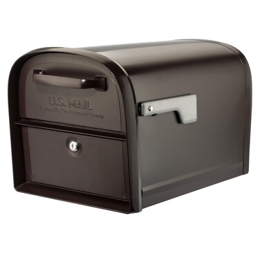 ARCHITECTURAL MAILBOXES 6300RZ Oasis 360 Locking Parcel Mailbox with 2Access Doors Rubbed Bronze XL