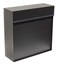 Qualarc WFP015 Covina Wall Mount Rectangular Mailbox with Hidden Lock Black