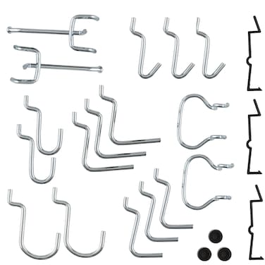 National Hardware N112060 N112060 V2394 Lock Peg Hook Assortment in Zinc plated Pack of 32