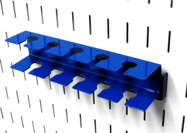 Wall Control Pegboard Slotted Tool Holder Bracket Slotted Metal Pegboard Accessory for Wall Control Pegboard and Slotted Tool Board  Blue