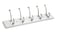 Richelieu Hardware T030210195 Transitional Hook Rack WhiteBrushed Nickel Finish
