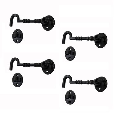 Adonai Hardware Antique Iron Cabin Hook 130mm x 40mm x 30mm Black AH4CHK011IR