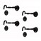 Adonai Hardware Antique Iron Cabin Hook 130mm x 40mm x 30mm Black AH4CHK011IR