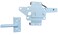 Vinyl Fence Gate Latch white New