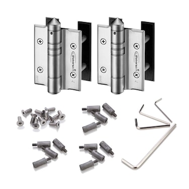 Waterson Heavy Duty Commercial Fully Adjustable Full Surface SelfClosing Gate Hinge 2Pack  K51P600 SASA1  Satin Brushed