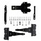 National Hardware N109308 V8422 Deluxe Decorative THinge Gate Kit in Black