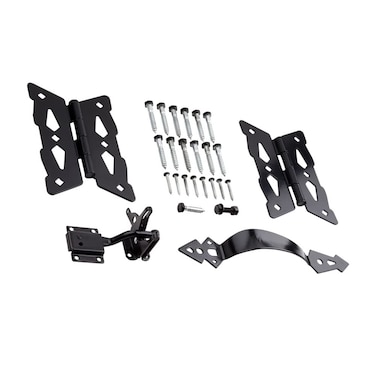 National Hardware N109300 V8418 Decorative Butterfly Hinge Gate Kit in Black