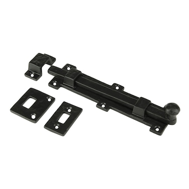 A29 Hardware Iron Surface Slide Bolts 8 Inch Black 060010BPC