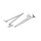 uxcell Cabinet Cupboard Metal 180 Degree Folded Door Pivot HingeLeft and Right Silver Tone 2pcs