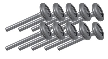 Ideal Security SK7171 Garage Door Rollers 2 inch Wheels with 10 BallBearings 4 inch stem Durable Steel 10 Pack