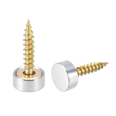 Uxcell a16120100ux0496 Furniture Table Mirror 12mm Dia Decorative Screw Cap Cover Nails Fittings Pack of 8