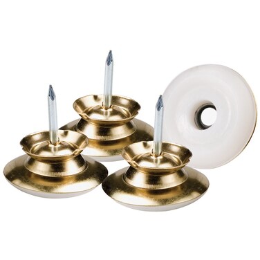 Waxman Consumer Group 4606195N 1 Brass Nail On Swivel Glide 4 Piece Set