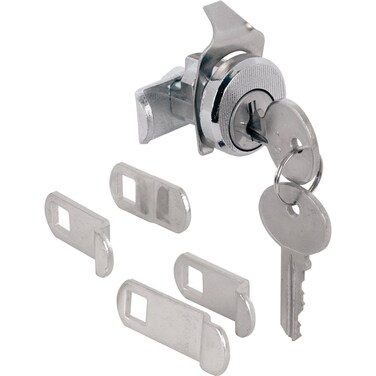 PrimeLine Products S 4533 Tumbler Lock Nickle Finish wDust Cover ILCO 1003M Hudson Keyway Opens CounterClockwise