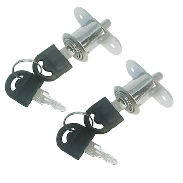 Smbbit Push Plunger Lock Sliding Door Lock Light Box Window Sliding Cabinet Lock Cylindrical Length 22 mm 2 Pack