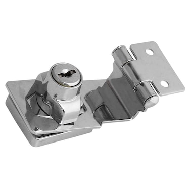 NGe 3Inch Zinc Alloy 90 Degrees Rotation Keyed Hasp Lock Safety Guard Latch w 2 Keys for Doors Cabinet Desk Cabinet Lock