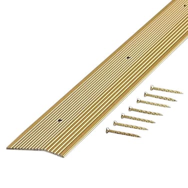 MD Building Products 79004 Fluted  78Inch by 36Inch Carpet Trim Satin Brass