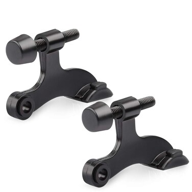 Heavy Duty Hinge Pin Door Stop Brushed NickelAdjustable Unbreakable25 x 2 x 058 Packs  HDS001BK2PK