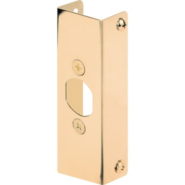 Defender Security U 9566 Door Edge Reinforcer 138Inch Thick by 1Inch Deep by 412Inch Thick Brass