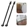 Securityman 2in1 Door Security Bar  Sliding Patio Door Security Bar 2 Pack via Interchangeable Caps  Constructed of High Grade Iron  Black