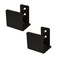 JUBEST Matte Black Floor Guide Wall Mount Sliding Barn Door Hardware Up to 134W 178H Set of 2